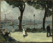 William Glackens East River Park oil on canvas